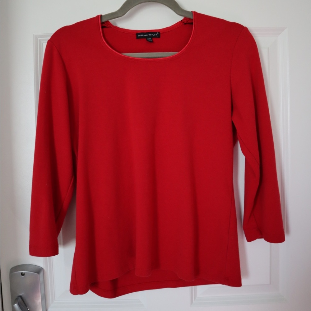 ✨red carolyn taylor long sleeve shirt medium✨